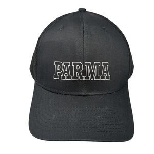 PARMA Snapback Trucker Hat Black One Size Adjustable Mesh Back NV Caps